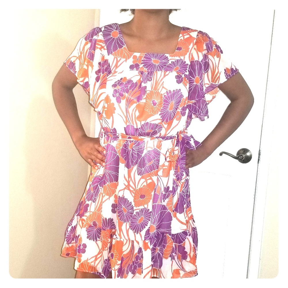 Multi-color, floral, Summer dress
